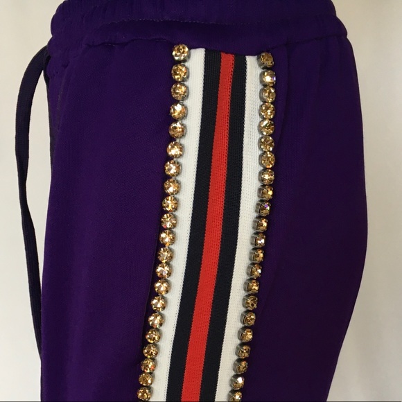 Gucci woman trousers size M Violet/Purple/Topaz v4 - Picture 6 of 7